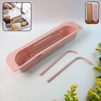 Over-sink Expandable Sink Caddy With Dual Towel Bar  Drip Tray