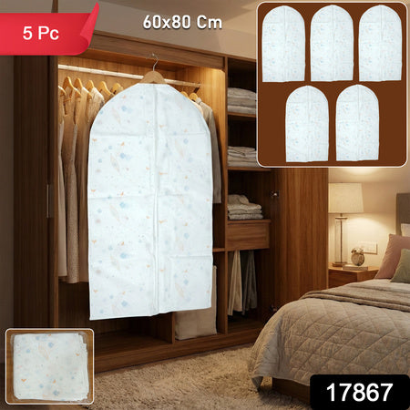 Premium Wardrobe Garment Cover Set (60  80 Cm Pack Of 5)