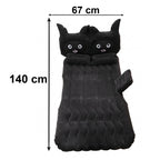 Cute Car Air Mattress Set With Black Cat Pillow For Comfortable Sleeping On The Go (1 Set)