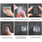 Self-adhesive Mop And Broom Holder Clips (6 Pc Set)