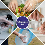 Disposable Clear Plastic Gloves (100 Pc Large)