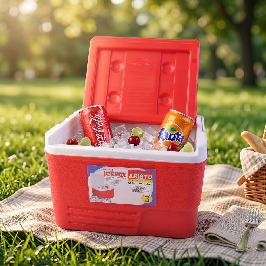 Heavy Duty Insulated Ice Box (1 Pc Red  3ltr)
