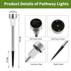 Solar Lawn Lamp Set Of 12 Pc