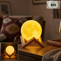 Led Ball Night Lamp With Wooden Stand (1 Pc)