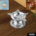 Stainless Steel Lotus Design Diya (1 Pc)