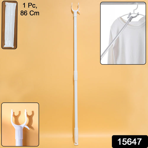 Durable metal clothes rod with secure hooks for organization