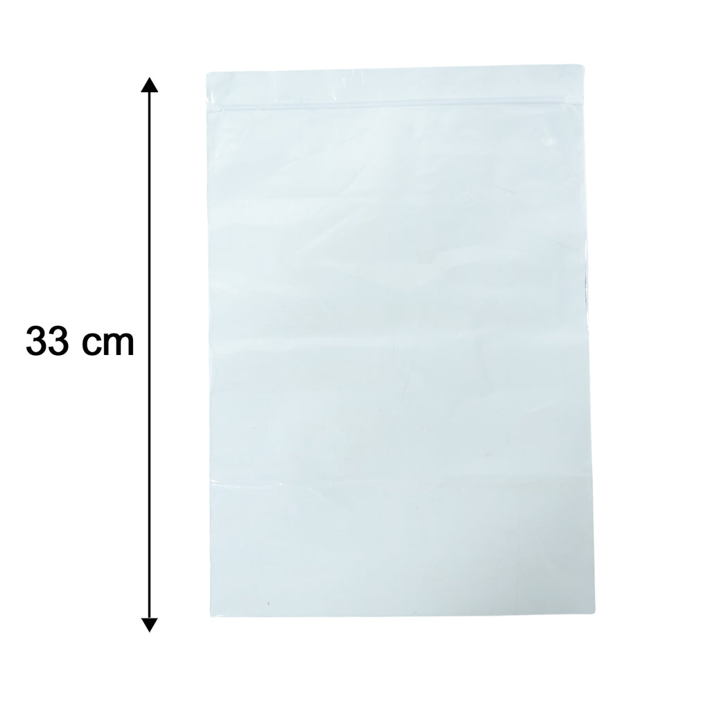 Transparent Plastic Zip Lock Bag (1 Pc 33x23 Cm)