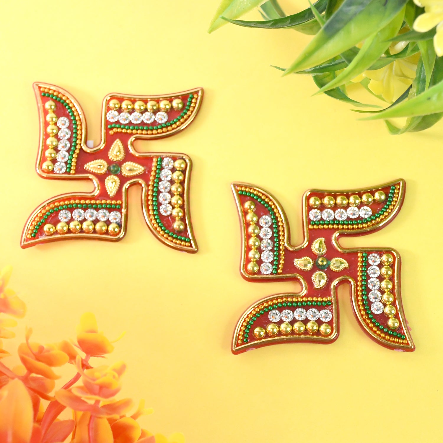 Decorative Swastik Sticker (2pc Set)