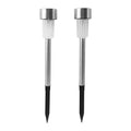 Solar-powered Stainless Steel Garden Pathway Lights 31x4 Cm (2 Pc)