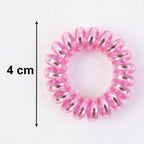 Demonstration of the stretchable spiral coil hair tie