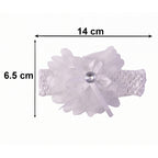 Soft Elastic Baby Hair Headband With Floral Lace Design (1 Pc Mix Design)