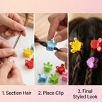 Colorful Mini Hair Claw Clips Set (1 Set)