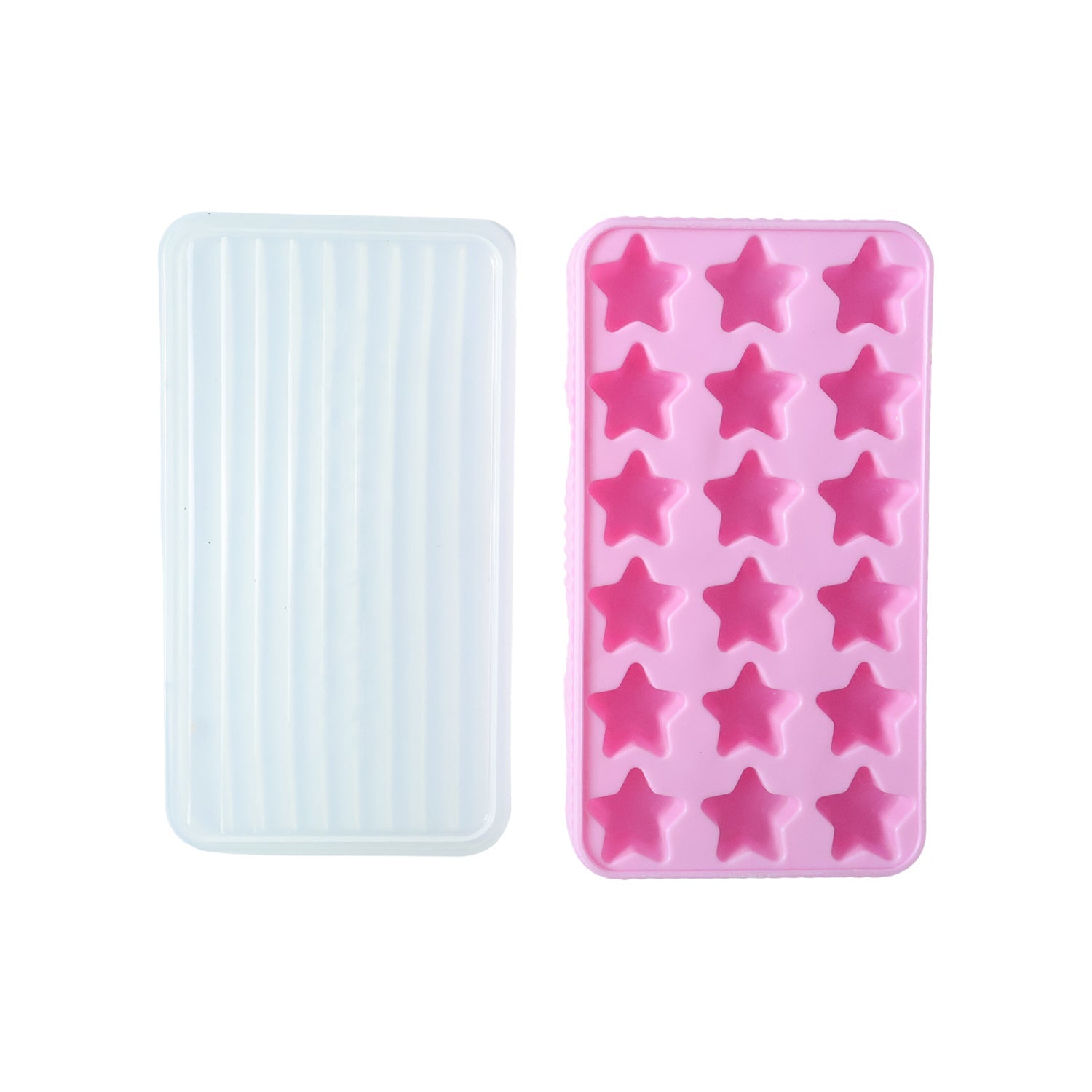 decorative star-shaped ice cube tray for drinks
