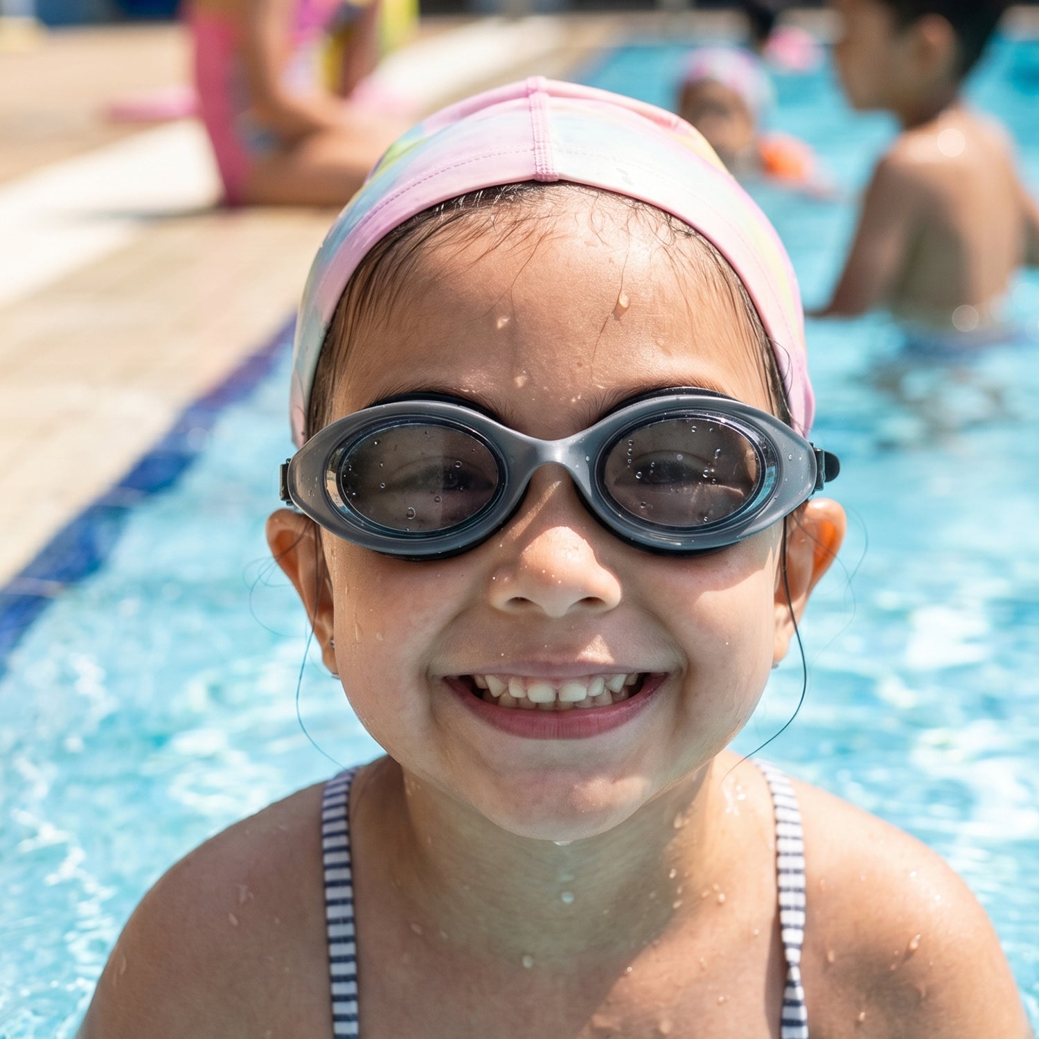 Kids Uv Protection Swimming Goggles With Anti-fog Lens And Comfortable Fit  1 Pc