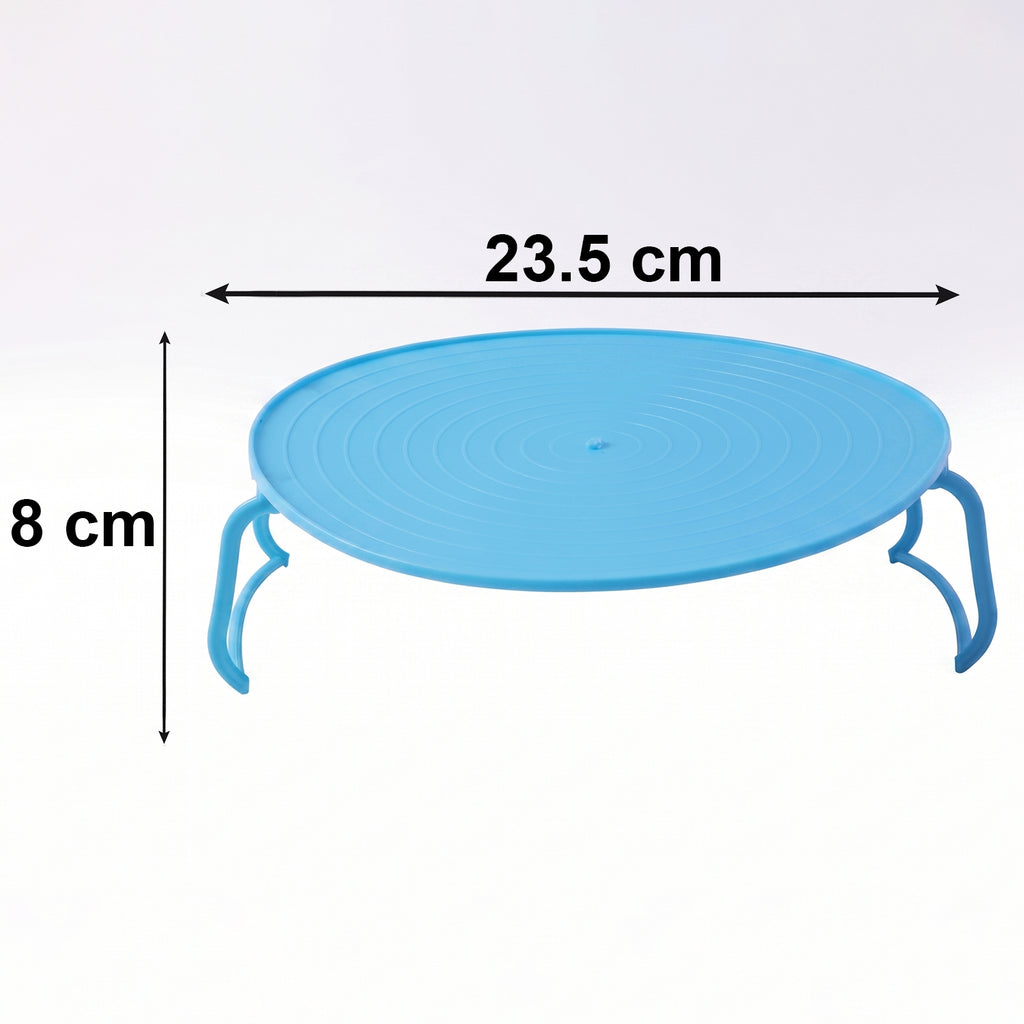 Decorative Non-slip Plastic Serving Tray With Stand (1 Pc)