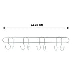 Heavy Duty Stainless Steel Wall Mounted Hook Rack (1 Pc)