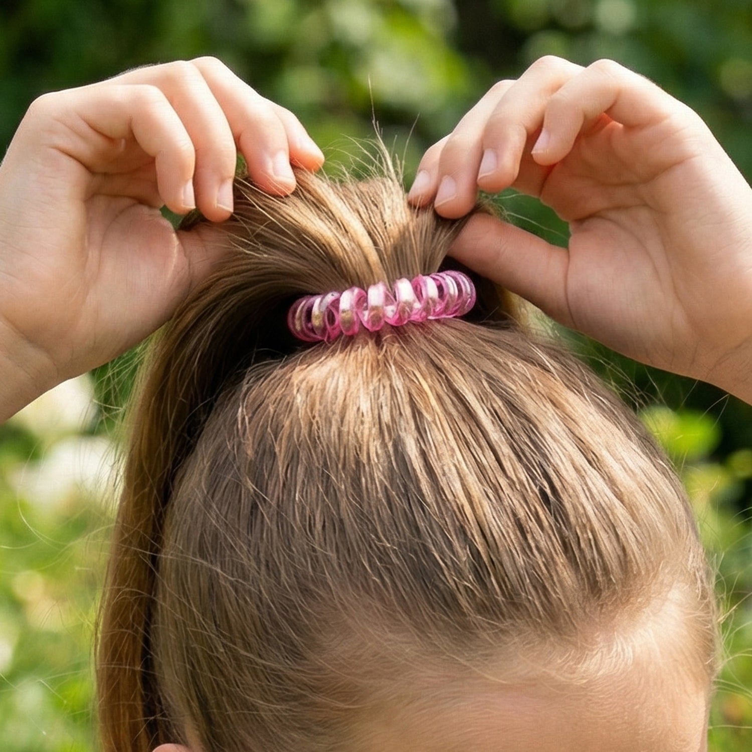 Soft Stretchable Telephone Wire Style Hair Bands Set (1 Pc Mix Color)