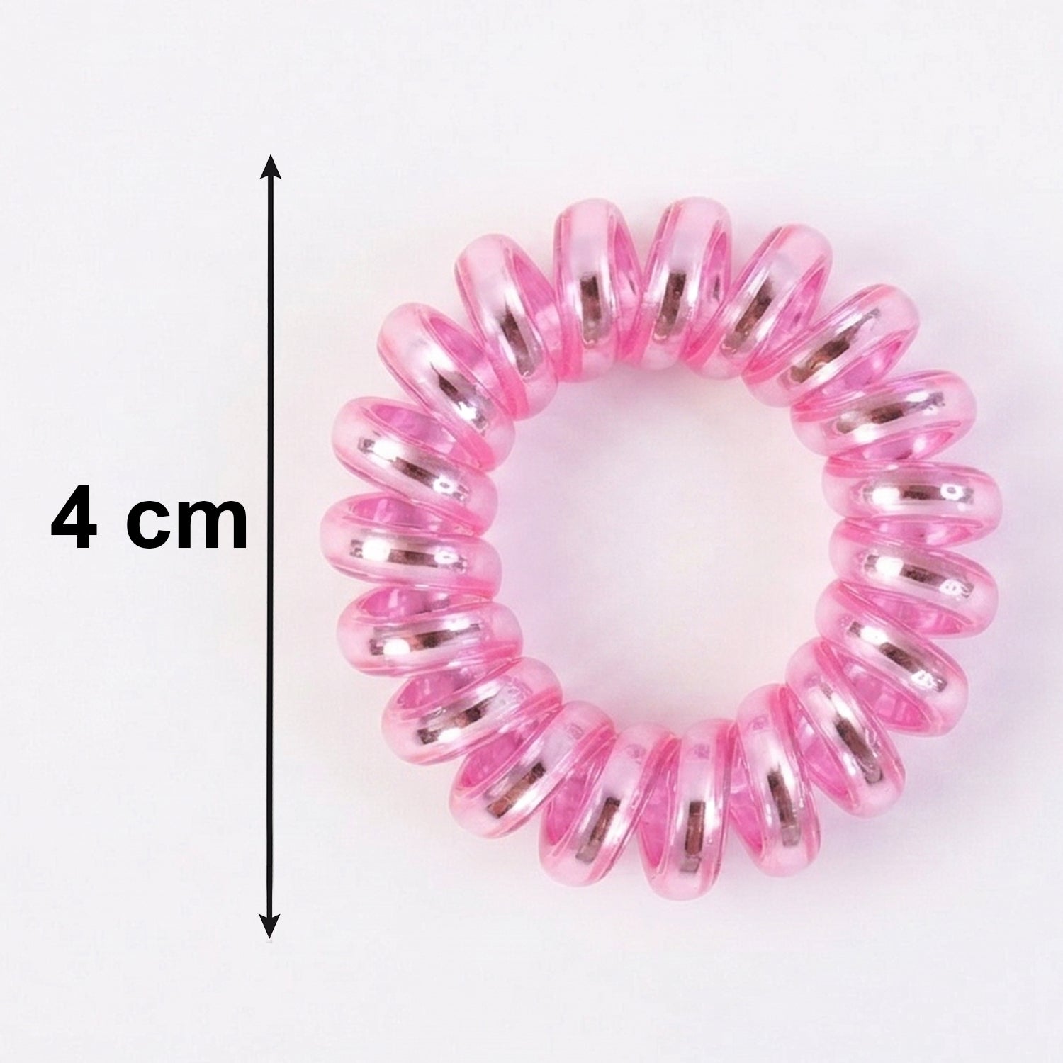 Soft Stretchable Telephone Wire Style Hair Bands Set (1 Pc Mix Color)
