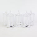 Premium Crystal Effect Led Flameless Candle Lights (5 Pc)
