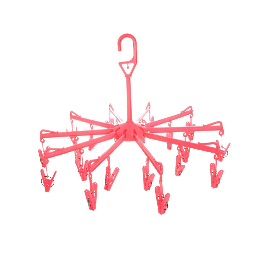 7045 Plastic Foldable Underwear Hanging Dryer Clothes Clips Hanger Drying Rack Clothes Hangers With 16 Clips Clip Hanger Drip Hanger For Drying Underwear Baby Clothes Socks Bras Towel Cloth Diapers Gloves