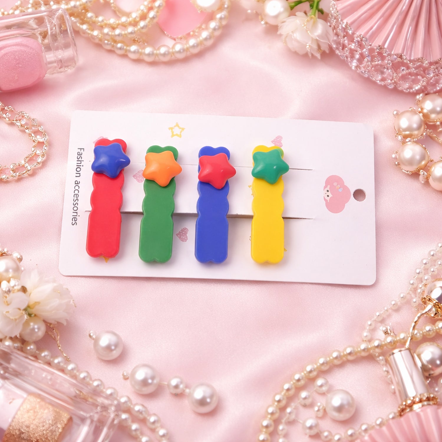 Cute Stylish Design Hair Clips Set (1 Set Mix Design)