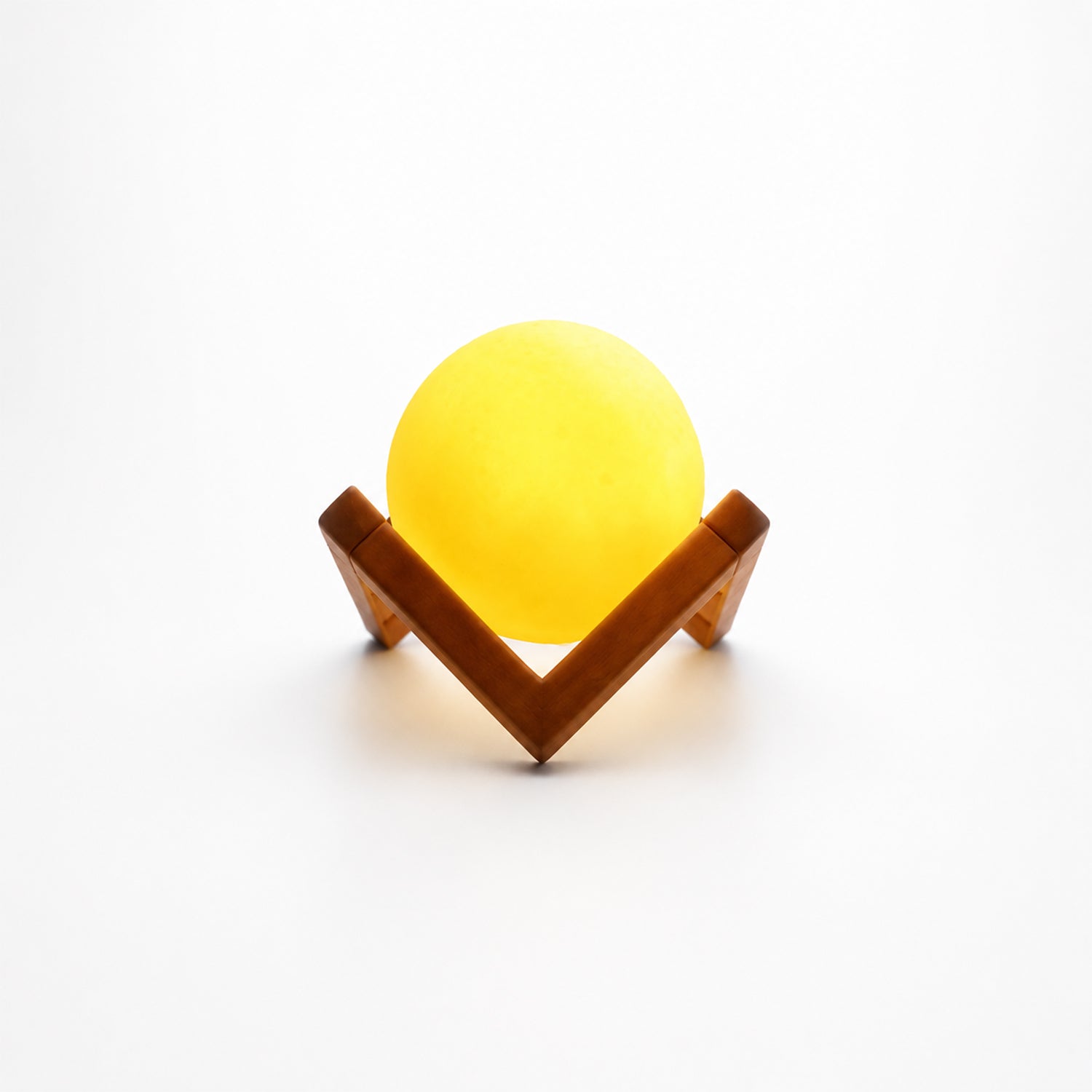 Led Ball Night Lamp With Wooden Stand (1 Pc)
