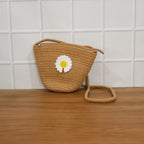 Stylish Jute Crossbody Sling Bag (1 Pc 17x23 Cm)