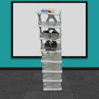 Smart Shoe Rack Shoes Stand Multifunctional Entryway Foldable  Collapsible Door Shoe Rack Free Standing Heavy Duty Plastic Shoe Shelf Storage Organizer Narrow Footwear Home (1 Pc 4 Layer 6 Layer 8 Layer)