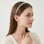 Premium Pearl Embellished Slim Hairband (1 Pc)