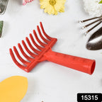 Heavy Duty Plastic Garden Hand Rake  9-tooth Cultivator Tool (1 Pc)