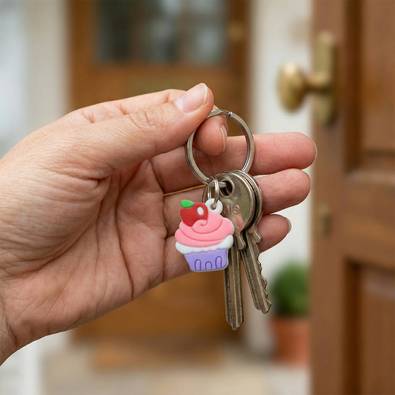 Cute Cupcake Shape Bag Charm Keychain Set (10 Pc)