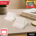 Compact Plastic Mobile Phone Holder Stand (2 Pc  Mix Color)