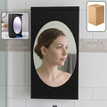 Wall Mounted Black Rotating Storage Cabinet Organizer (1 Pc 22x42 Cm)