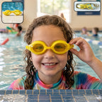 Kids Colorful Swimming Goggles With Anti-leak Seal And Adjustable Strap  1 Pc