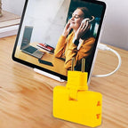 Wireless 3 In 1 Foldable Wall Plug Adapter  Socket  Converter (1 Pc)