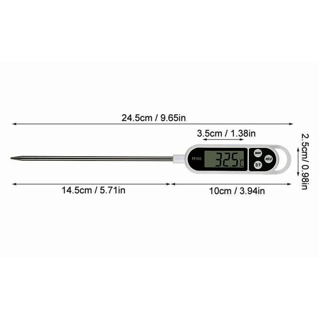 Digital Food Thermometer With Lcd Display (1 Pc)