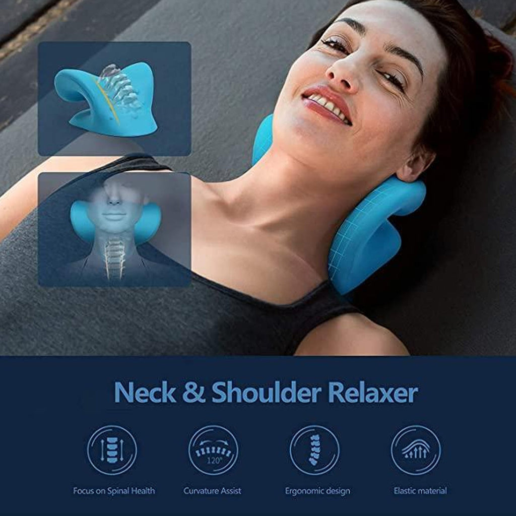 0535 Neck Relaxer  Cervical Pillow For Neck  Shoulder Pain  Chiropractic Acupressure Manual Massage  Medical Grade Material  Recommended By Orthopaedics