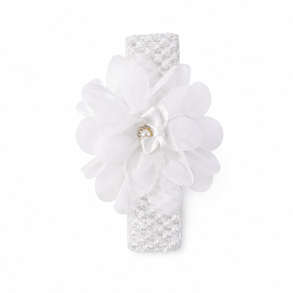 Cute Soft Elastic Floral Baby Headband Stylish Stretchable Hair Band (1 Pc)