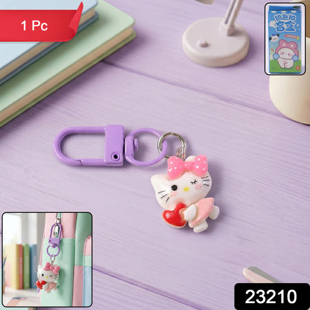 Cartoon Keychain With Heart And Bow (1 Pc)