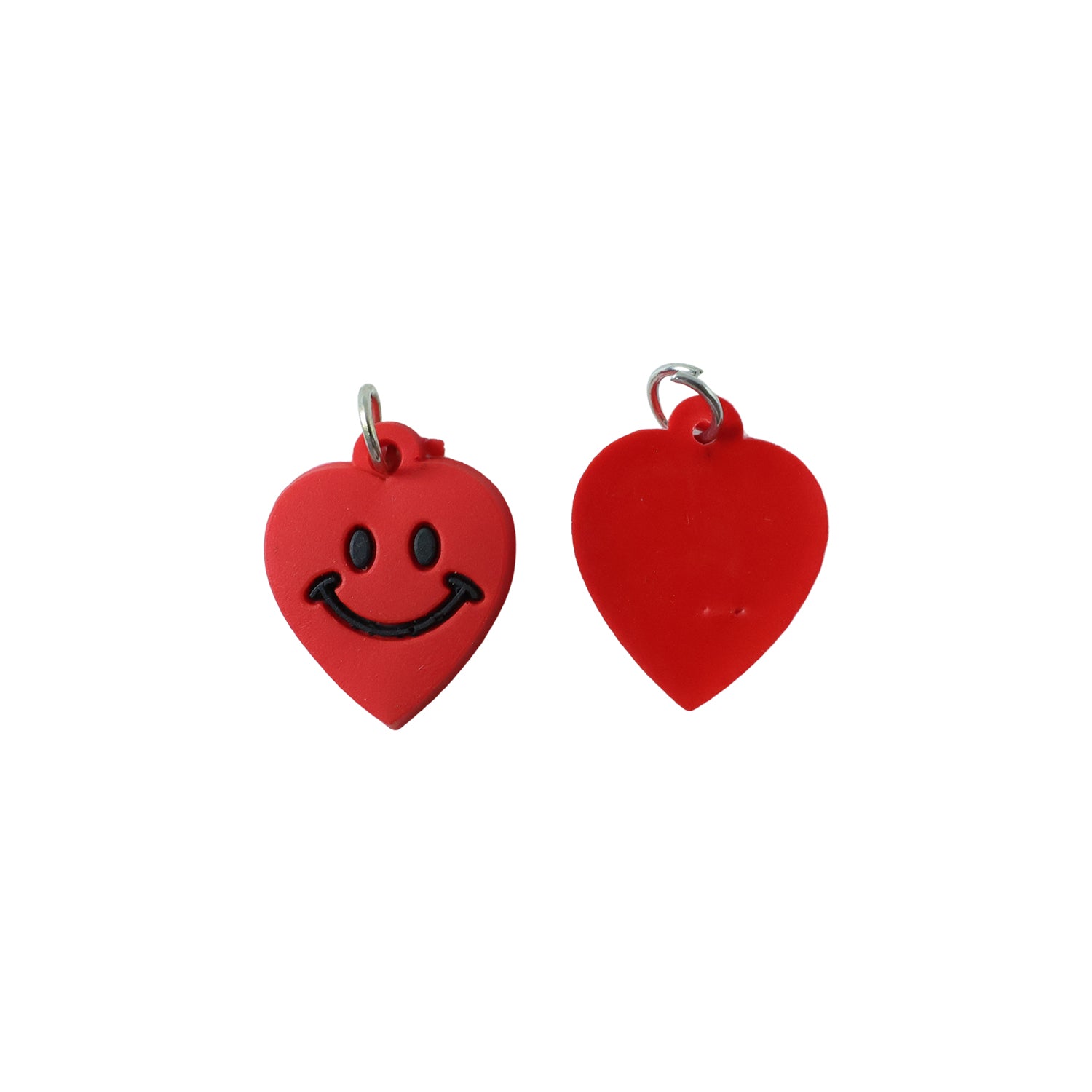 Cute Smiley Heart Shape Bag Charm Keychain Set (10 Pc)