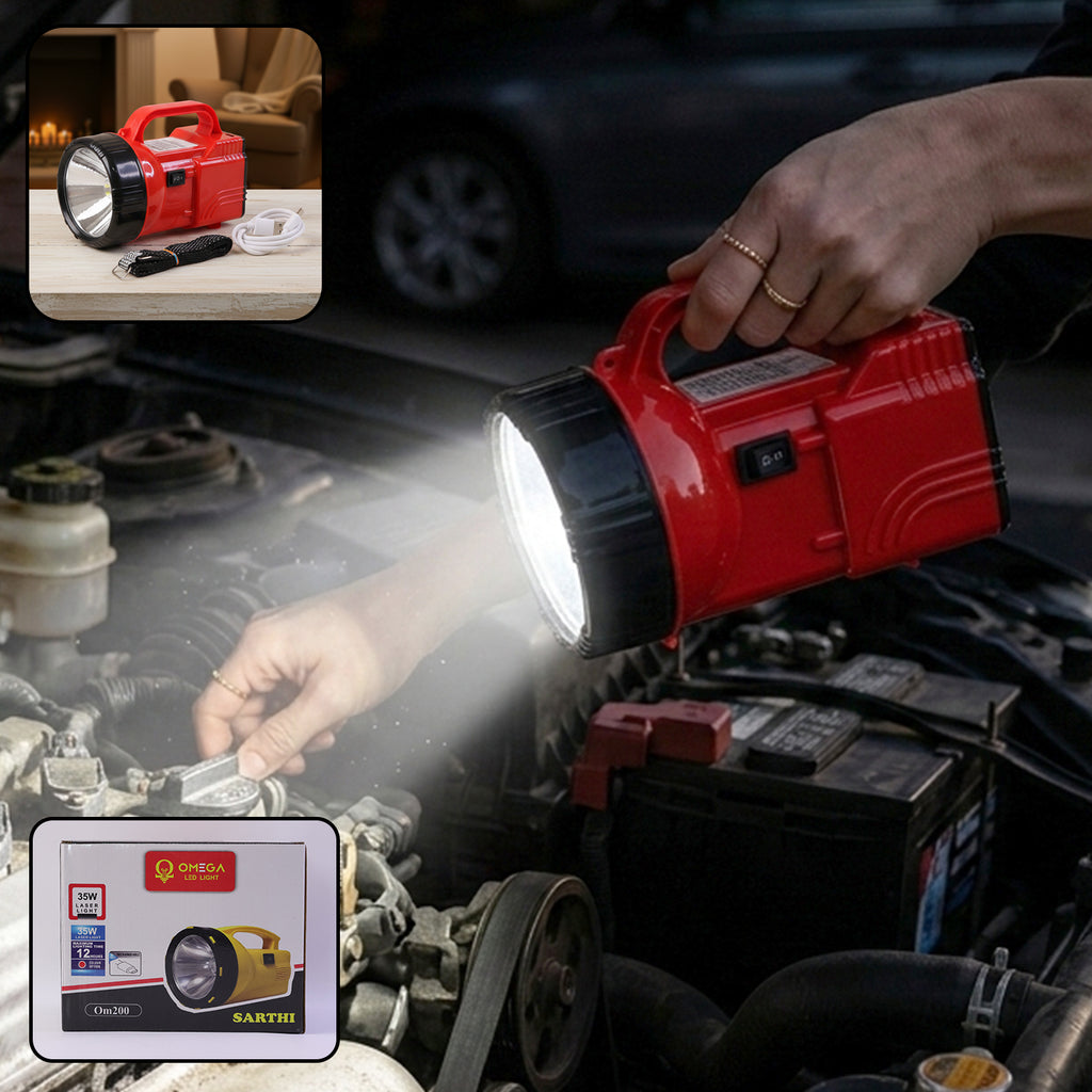 Omega 35w High Power Rechargeable Led Emergency Laser Light (1 Pc 35w)
