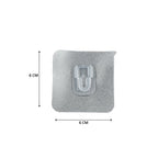 7433 Transparent Adhesive Male Hook Used For Hanging Various Types Of Items (1pc)