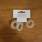 Transparent Spiral Coil Hair Band With Case 3 Pc Set