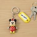 Cartoon Character Keychain With Name Tag (Mix Design 1 Pc)