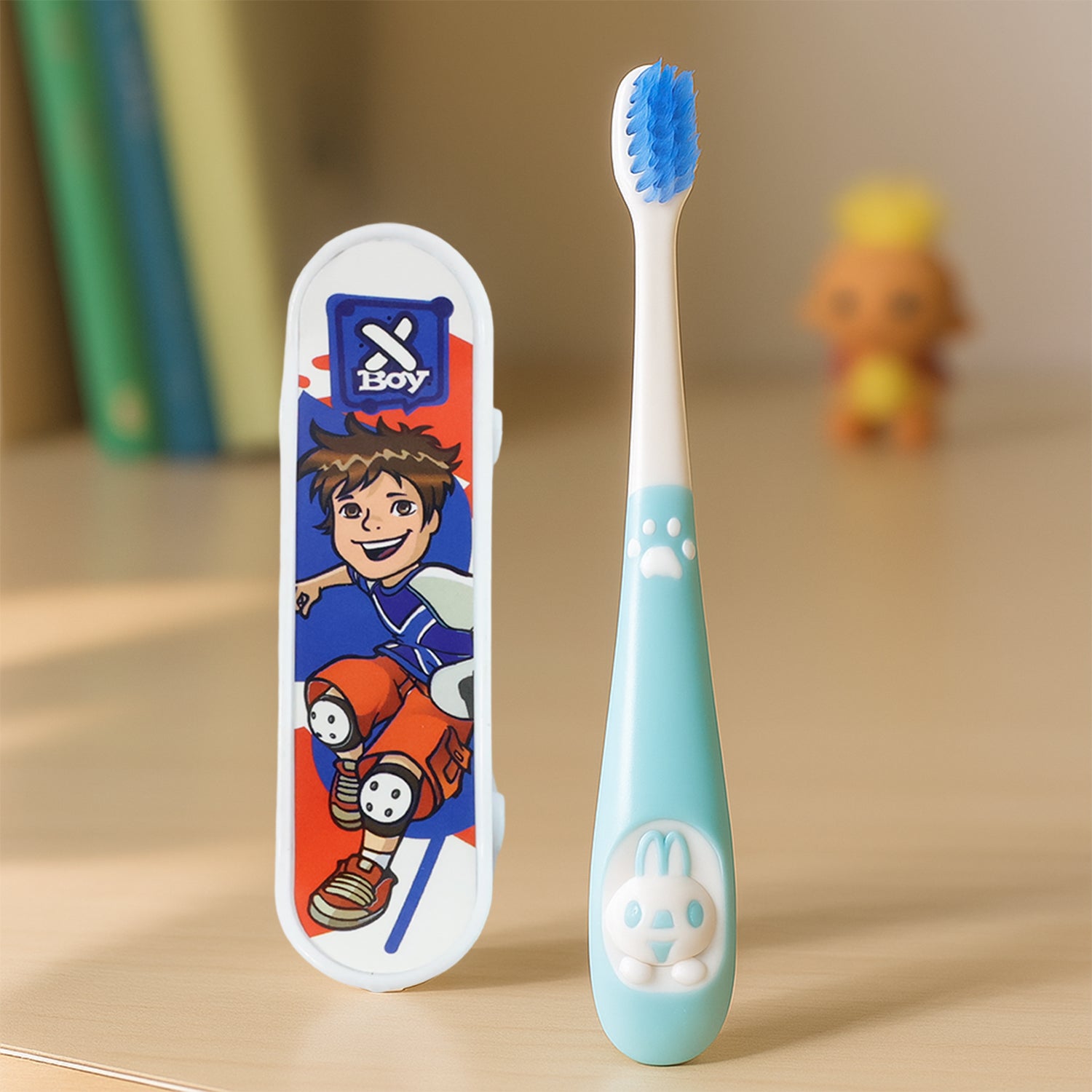 Kids Toothbrush With Cartoon Sketchboard Toy
