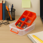 3-layer Multi-purpose Transparent Plastic Storage Carry Box With Handle