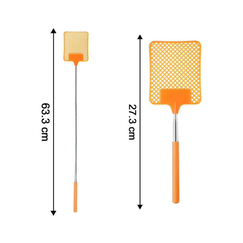 Multipurpose Plastic Fly Swatter With Extendable Handle (1 Pc 63 Cm)
