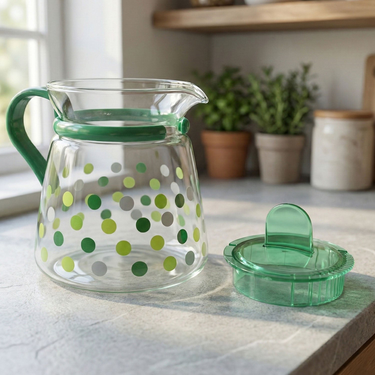 Close-up of glass tea pot ready for serving tea