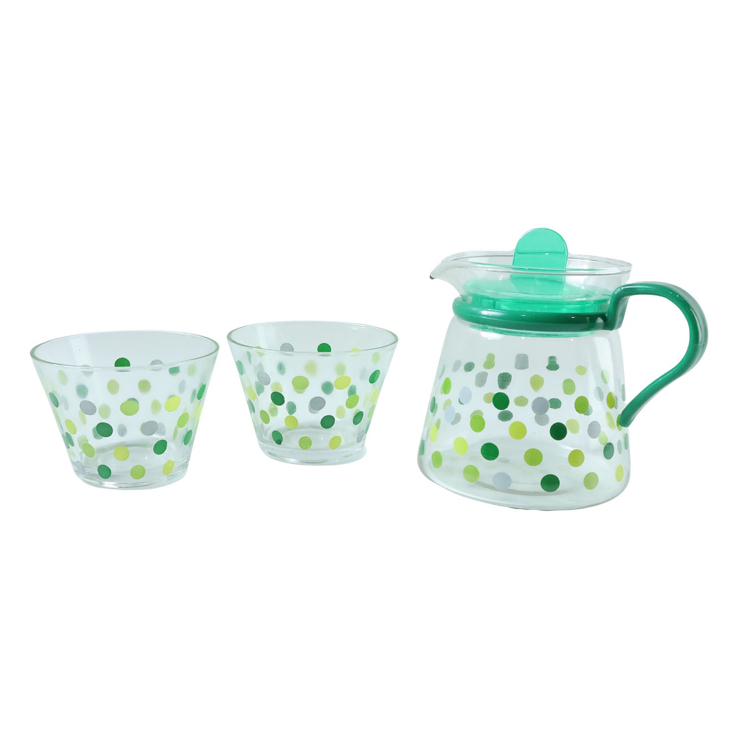 Pair of matching glass tea cups from set