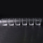 6pc Transparent Diamond Medium Serving Glass Set Glass Set For Water Juice Etc